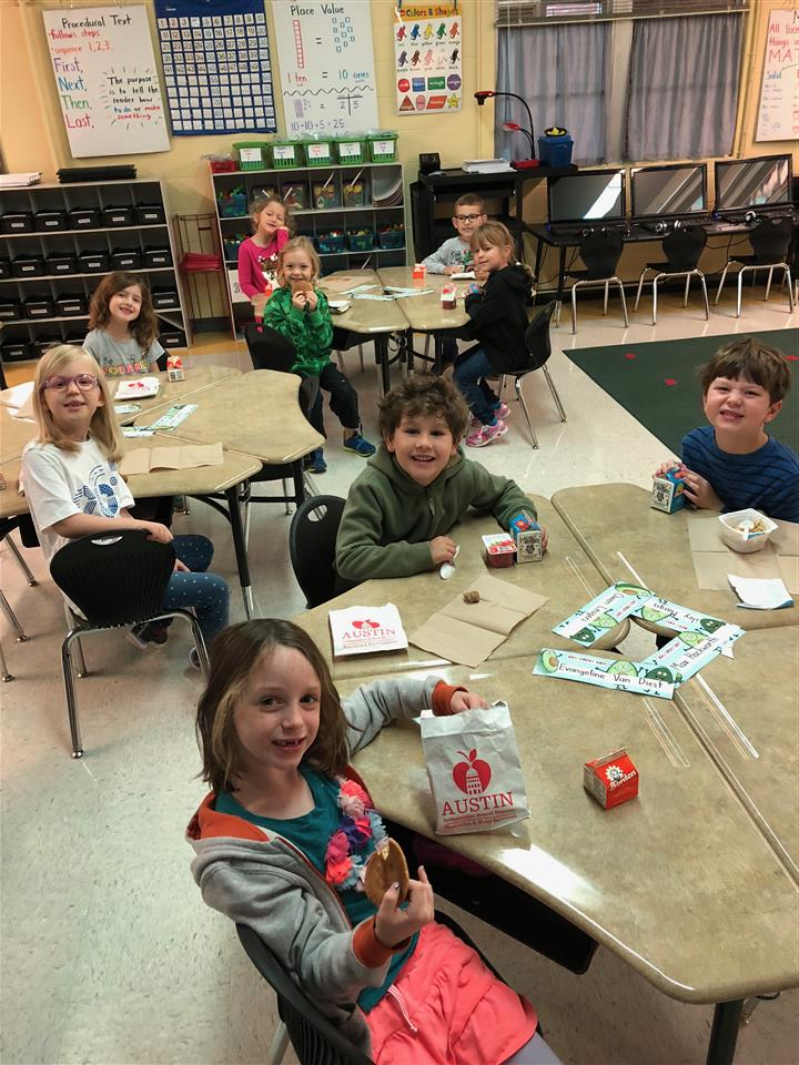 Students Enjoying Breakfast in Classroom